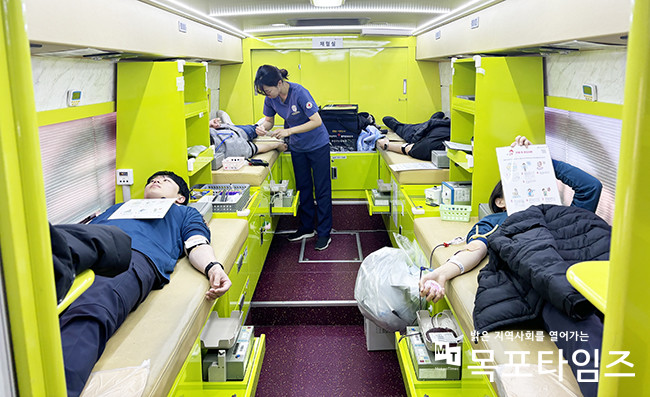 목포시 보건소, 봄 맞이 단체 헌혈 진행.